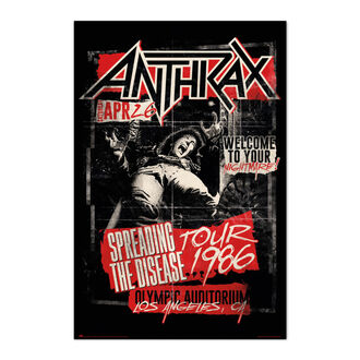 plakát ANTHRAX - SPREADING THE DISEASE 1986, NNM, Anthrax