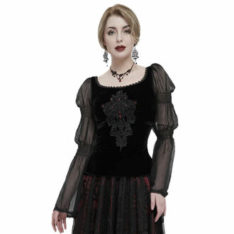 tričko dámské s dlouhým rukávem (top) DEVIL FASHION - Gothic Medieval Queen, DEVIL FASHION
