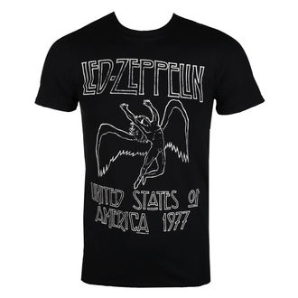tričko pánské Led Zeppelin - USA 1977 - Black - RTLZETSB1977