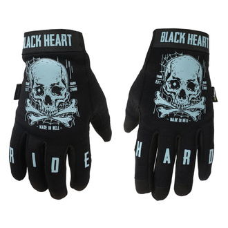rukavice BLACK HEART - Moto W-TEC Web Skull - BLACK, BLACK HEART