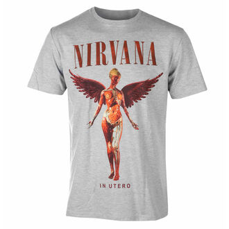 tričko pánské NIRVANA - IN UTERO - GREY - PLASTIC HEAD, PLASTIC HEAD, Nirvana