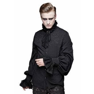 košíle pánská DEVIL FASHION - Crass Melody Gothic Embroidered Shirt With Necktie, DEVIL FASHION