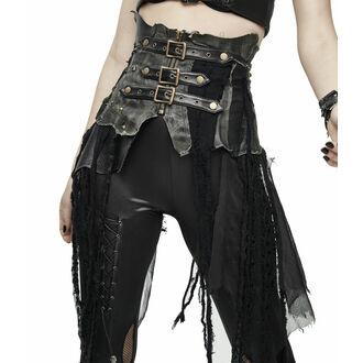 sukně dámská (pás) DEVIL FASHION - Anachronistic Fantasy Steampunk Faux Leather Distressed, DEVIL FASHION