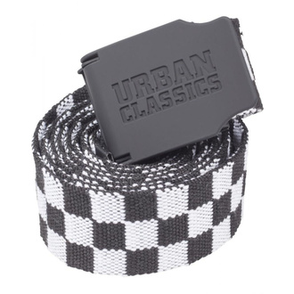 pásek URBAN CLASSICS - UC Canvas Checkerboard - black/white, URBAN CLASSICS