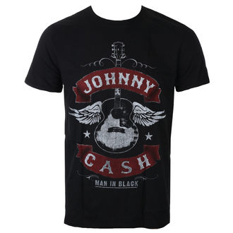tričko pánské Johnny Cash - Winged Guitar - Black - ROCK OFF, ROCK OFF, Johnny Cash