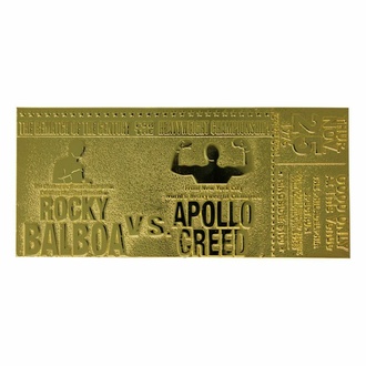dekorace Rocky II - Replica Superfight II Ticket - gold plated, NNM, Rocky