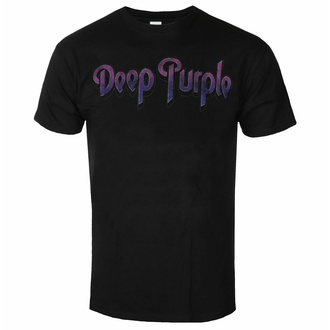 tričko pánské Deep Purple - Vintage Logo - Black - ROCK OFF, ROCK OFF, Deep Purple